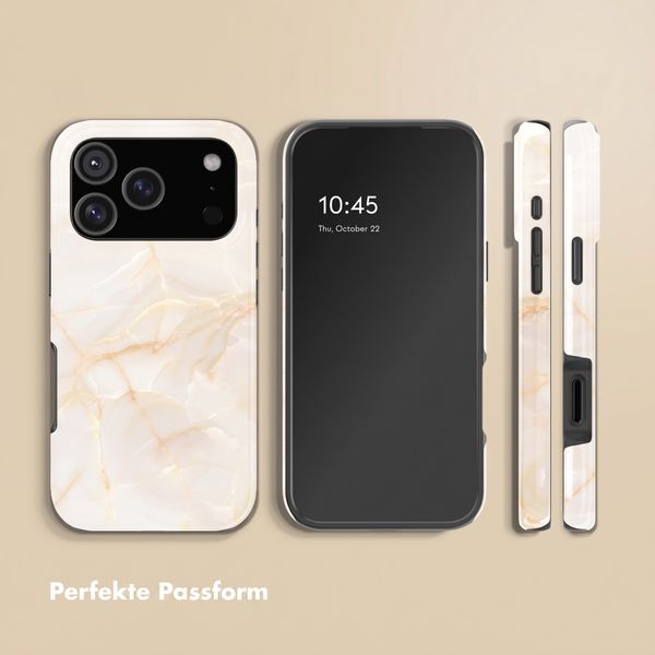 Selencia Vivid Back Cover Apple iPhone 18 Pro Max - Golden Beige Marble