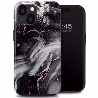 Selencia Vivid Back Cover Apple iPhone 15 - Chic Marble Black