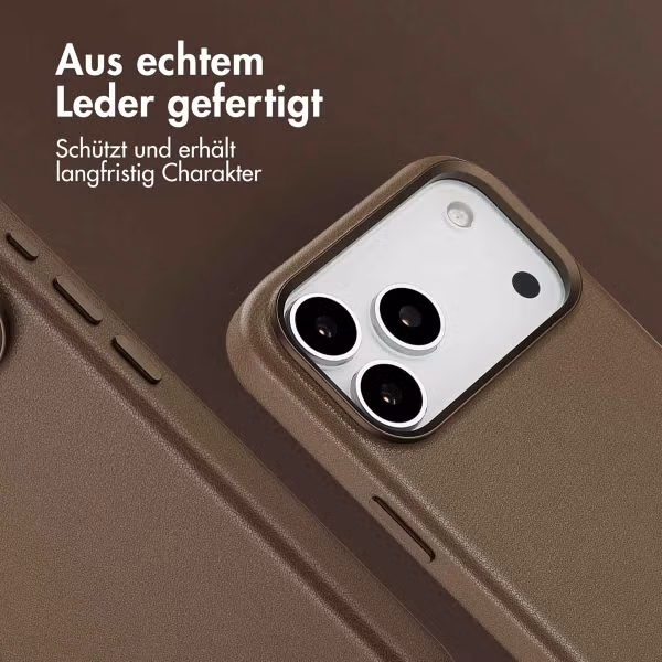 Accezz MagSafe Leather Backcover Apple iPhone 17 Pro Max - Kaffeebraun