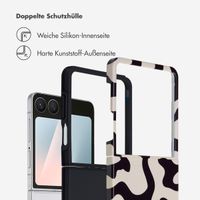 Selencia Vivid Back Cover Samsung Galaxy Z Flip 7 - Art Wave Black