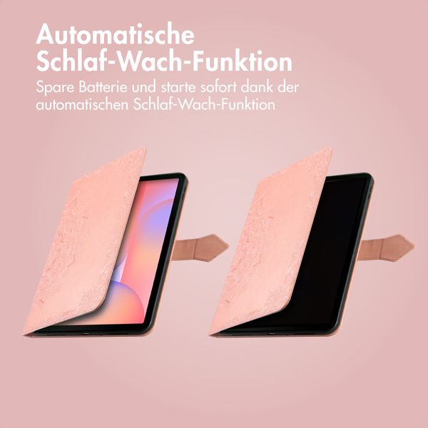imoshion Mandala Klapphülle Samsung Galaxy Tab S9 11.0 Zoll / S10 Lite / S10 FE / S9 FE 10.9 Zoll - Rose Gold