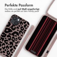 imoshion SilikonHülle design mit Band Apple iPhone 15 - Animal Pink