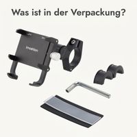 imoshion Aluminium Fahrrad-Handyhalterung - 360° drehbar - Leichtgewicht - Universell - Schwarz