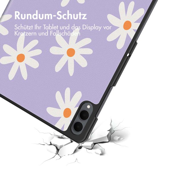 imoshion Design Trifold Klaphülle Samsung Galaxy Tab S11 Ultra - Flowers Distance