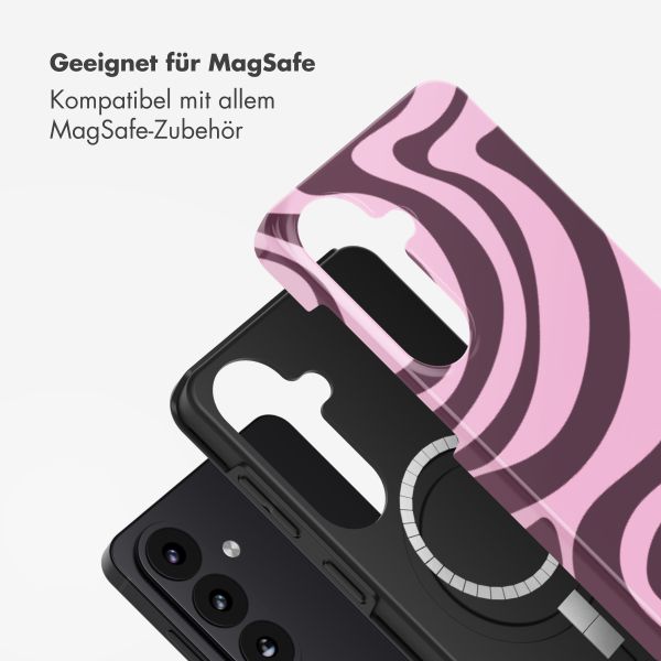 Selencia Vivid Rückabdeckung mit MagSafe Samsung Galaxy S26 Plus - Wavy Swirl Pink Plum