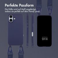 Selencia SilikonHülle mit abnehmbarem Band Apple iPhone 17 - Dunkelblau