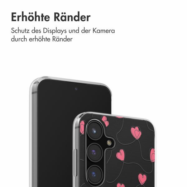 imoshion  Design Hülle für das Samsung Galaxy S24 FE - Dusty Rose Connected Hearts