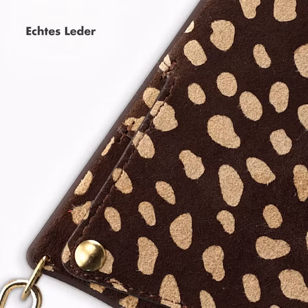 Selencia Nova Echtleder Backcover mit Kartenhalter Apple iPhone 16 Pro - Fawn Chic