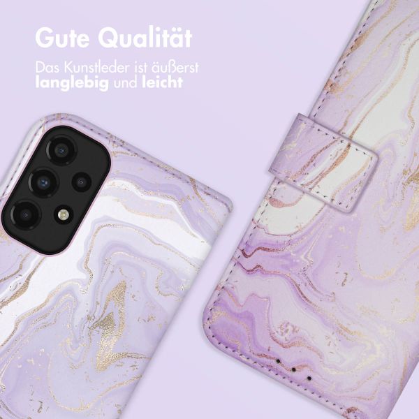 imoshion Design Klapphülle Samsung Galaxy A33 - Purple Marble