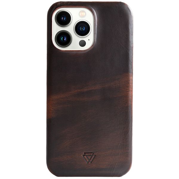 Wachikopa Full Wrap Back Cover für das iPhone 13 Pro - Dark Brown