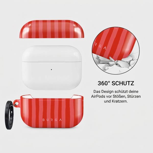 Burga Hardcase Hülle Apple AirPods Pro 2 - Pomegranate