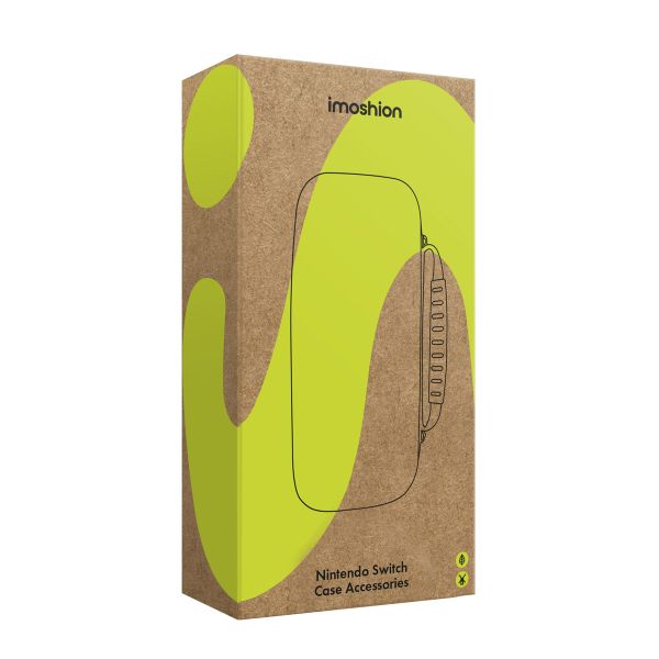 imoshion Schale Nintendo Switch 2 mit Reißverschlusstasche - Hülle Nintendo Switch 2 / Switch (OLED) mit Griff - Schwarz