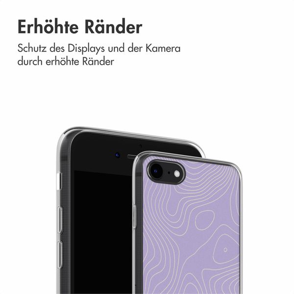 imoshion Design Hülle iPhone SE (2022 / 2020) / 8 / 7 - Topo Lilac