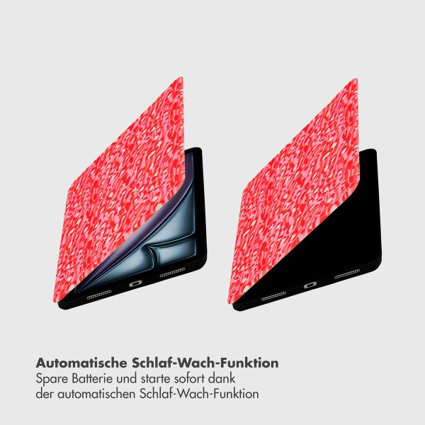 Selencia Vivid Klapphülle Apple iPad Air 11 Zoll (2025) M3 / (2024) M2 / Air 5 (2022) / Air 4 (2020) - Wild Spots Lipstick