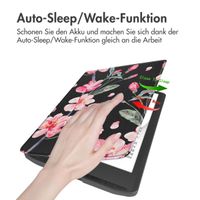 imoshion Design Slim Soft Case Sleepcover für das Pocketbook InkPad Color 3 / InkPad 4 - Blossom