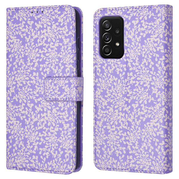 imoshion ﻿Design Klapphülle für das Samsung Galaxy A52(s) (5G/4G) - Purple White Flowers