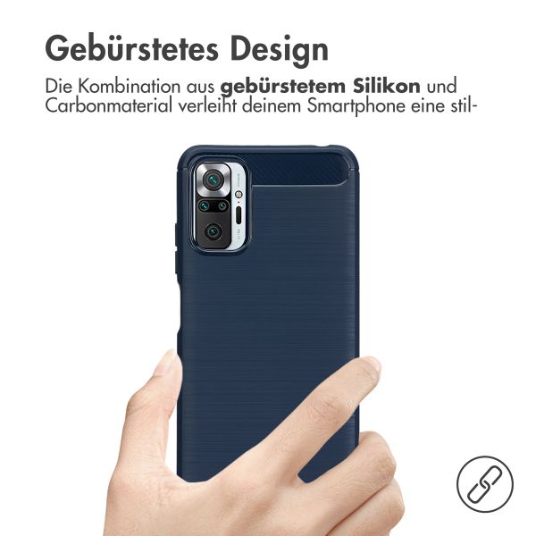 imoshion Brushed Back Cover für das Xiaomi Redmi Note 10 (5G) - Dunkelblau