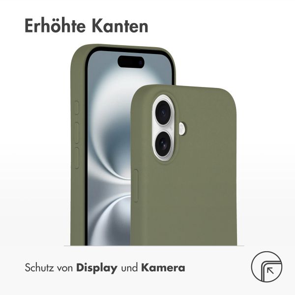 Accezz Liquid Silikoncase mit MagSafe für das iPhone 16 - Cooper Green