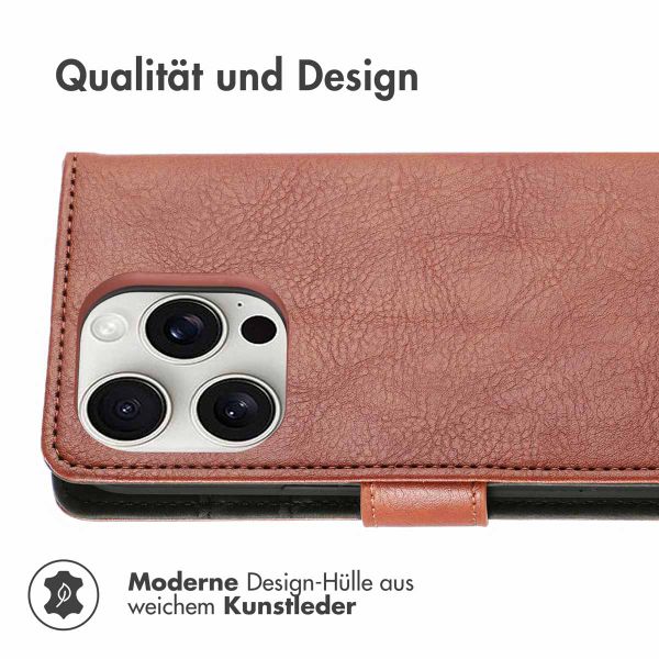 imoshion Luxuriöse Klapphülle für das Apple iPhone 16 Pro Max - Braun