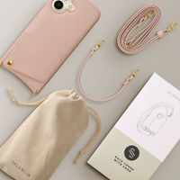 Selencia Nova HandyHülle mit Kordel und Kartenhalter Apple iPhone 16 - Dusty Rose