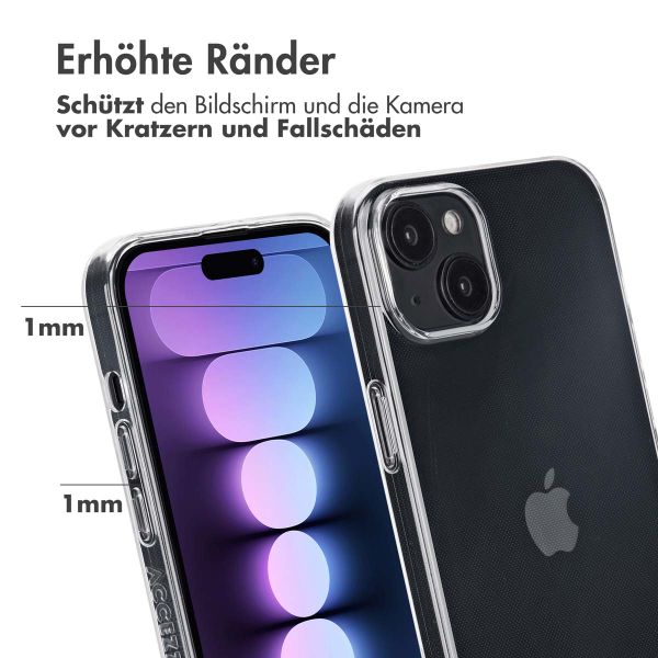 Accezz 100% recyceltes TPU Clear Cover für das iPhone 15 Plus - Transparent