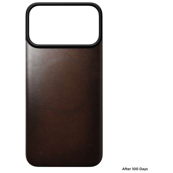 Nomad Magnetic Leather Backside Apple iPhone 18 Pro Max - Rustic Brown