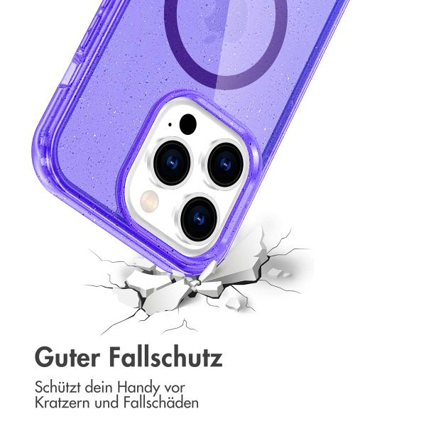 imoshion Sparkle Back Cover mit MagSafe für das Apple iPhone 14 Pro Max - Glitzer Violett