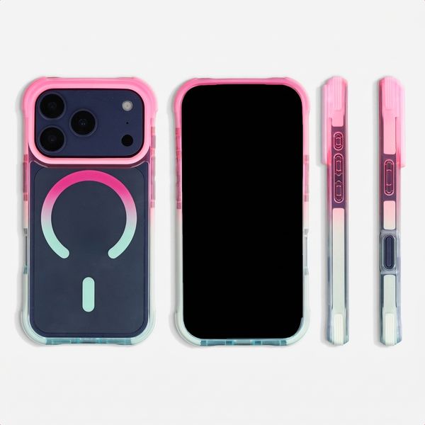 Selencia Gradient MagSafe Back Cover Apple iPhone 17 Pro - Rosa / Blau