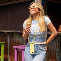 imoshion SilikonHülle design mit Band Apple iPhone 12 (Pro) - Flower Yellow