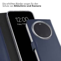 Selencia Echtleder Klapphülle Xiaomi 17 Ultra - Dunkelblau