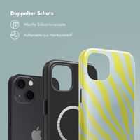 Selencia Vivid Rückabdeckung mit MagSafe Apple iPhone 13 - Zebra Winter Sky Titanium Yellow