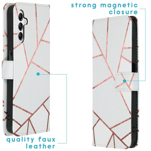 imoshion Design TPU Klapphülle Samsung Galaxy A14 (5G) - White Graphic