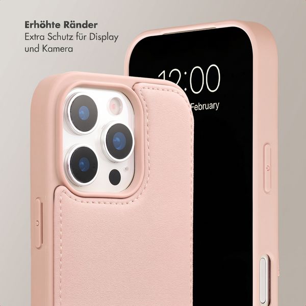 Selencia Nova HandyHülle mit Kordel und Kartenhalter Apple iPhone 16 Pro - Dusty Rose