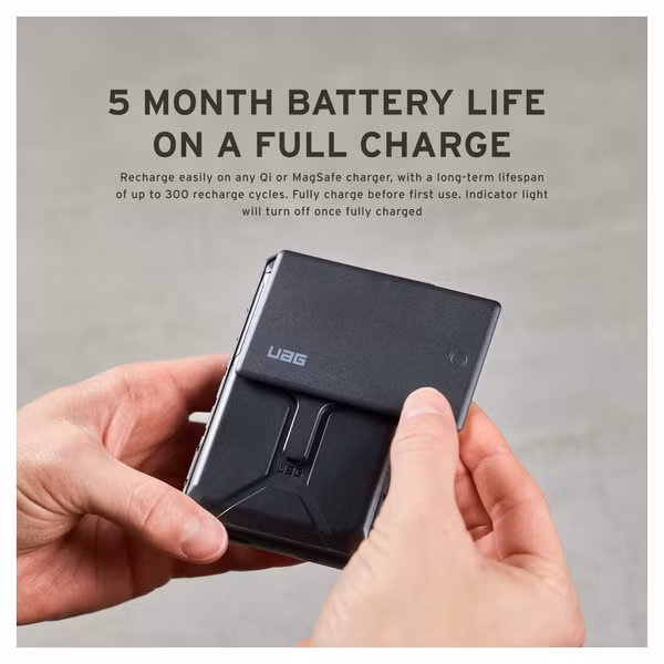 UAG Metropolis Wallet mit Tracker - Geeignet für Apple - Kevlar Black