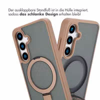Accezz Ring Stand Backcover mit MagSafe Samsung Galaxy S24 - Braun