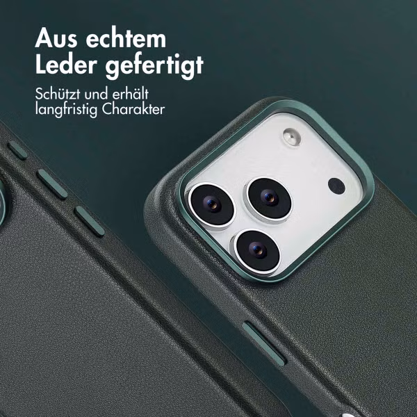 Accezz MagSafe Leather Backcover Apple iPhone 17 Pro - Cedar Green
