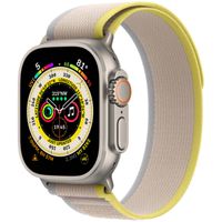 Apple Trail Loop Band für das Apple Watch Series 1-9 / SE / Ultra (2) - 42/44/45/49 mm - Größe S/M - Gelb / Beige