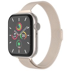 imoshion Mailandisches schlankes Armband für das  Apple Watch Series 1 t/m 9 / SE (38/40/41 mm) | Series 10 / 11 (42 mm) - Starlight