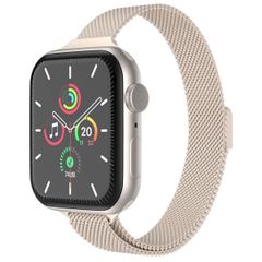 imoshion Mailandisches schlankes Armband für Apple Watch Series 1 bis 9 / SE (38/40/41 mm) | Series 10 (42 mm) - Starlight