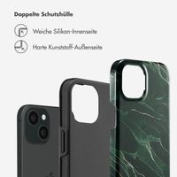 Selencia Vivid Tough Back Cover für das iPhone 15  - Chic Marble Quartz