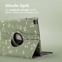 imoshion 360° drehbare Design Klapphülle Apple iPad 6 (2018) 9.7 Zoll / iPad 5 (2017) 9.7 Zoll - Green Flowers