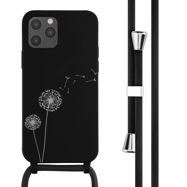 imoshion Silikonhülle design mit Band für das iPhone 12 (Pro) - Dandelion Black