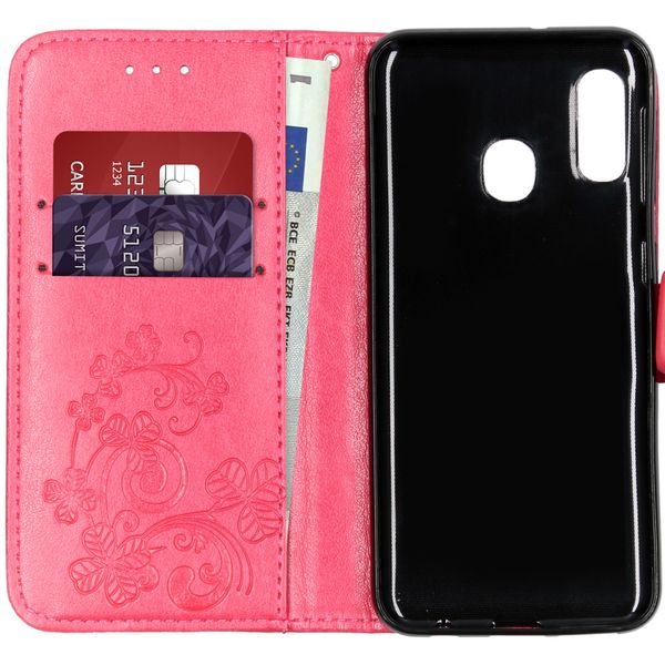 Kleeblumen Klapphülle Fuchsia Klapphülle Samsung Galaxy A20e