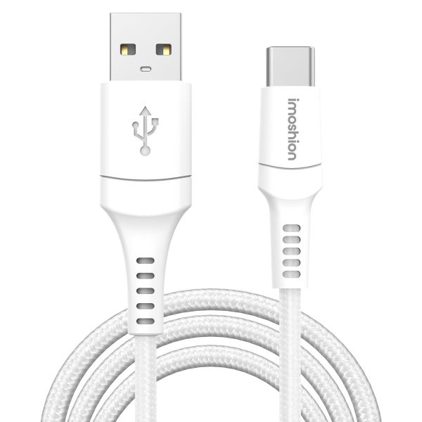 imoshion Braided USB-C-zu-USB-A Kabel - 3 Meter - Weiß