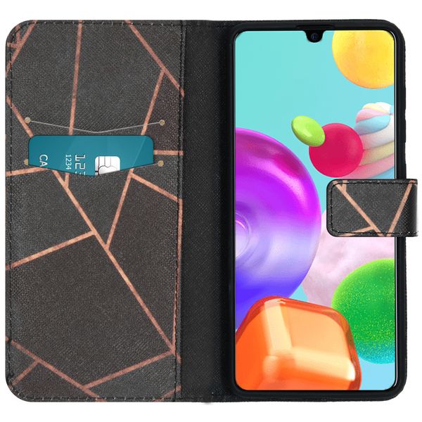 imoshion Design TPU Klapphülle Samsung Galaxy A41 - Black Graphic