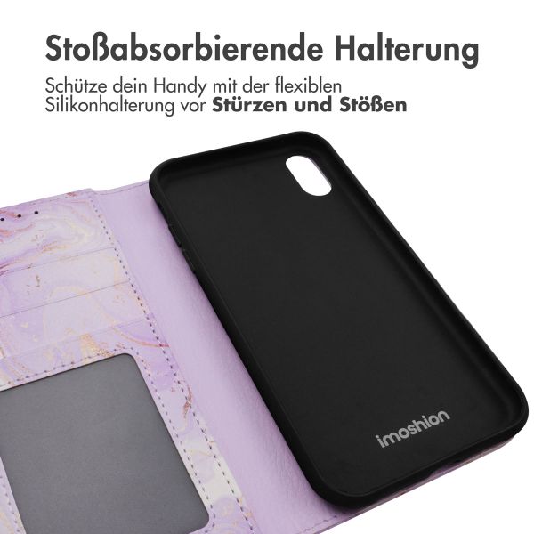 imoshion Design Klapphülle Apple iPhone Xr - Purple Marble