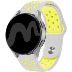 imoshion Silikon-Sportarmband -   Universelle 22 mm Anschluss - Light Grey & Neon Yellow