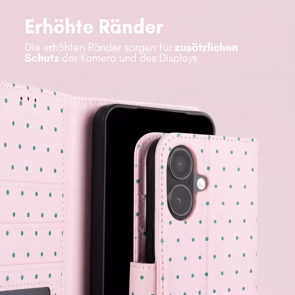 imoshion Design Klapphülle Apple iPhone 16 - Happy Dots