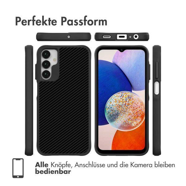 imoshion Rugged Hybrid Carbon Case für das Samsung Galaxy A15 (5G/4G) - Black / Carbon