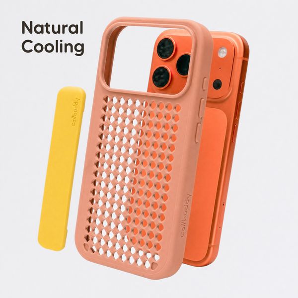 Callbuddy Hülle mit Strap Apple iPhone 17 Pro - Coral Pop